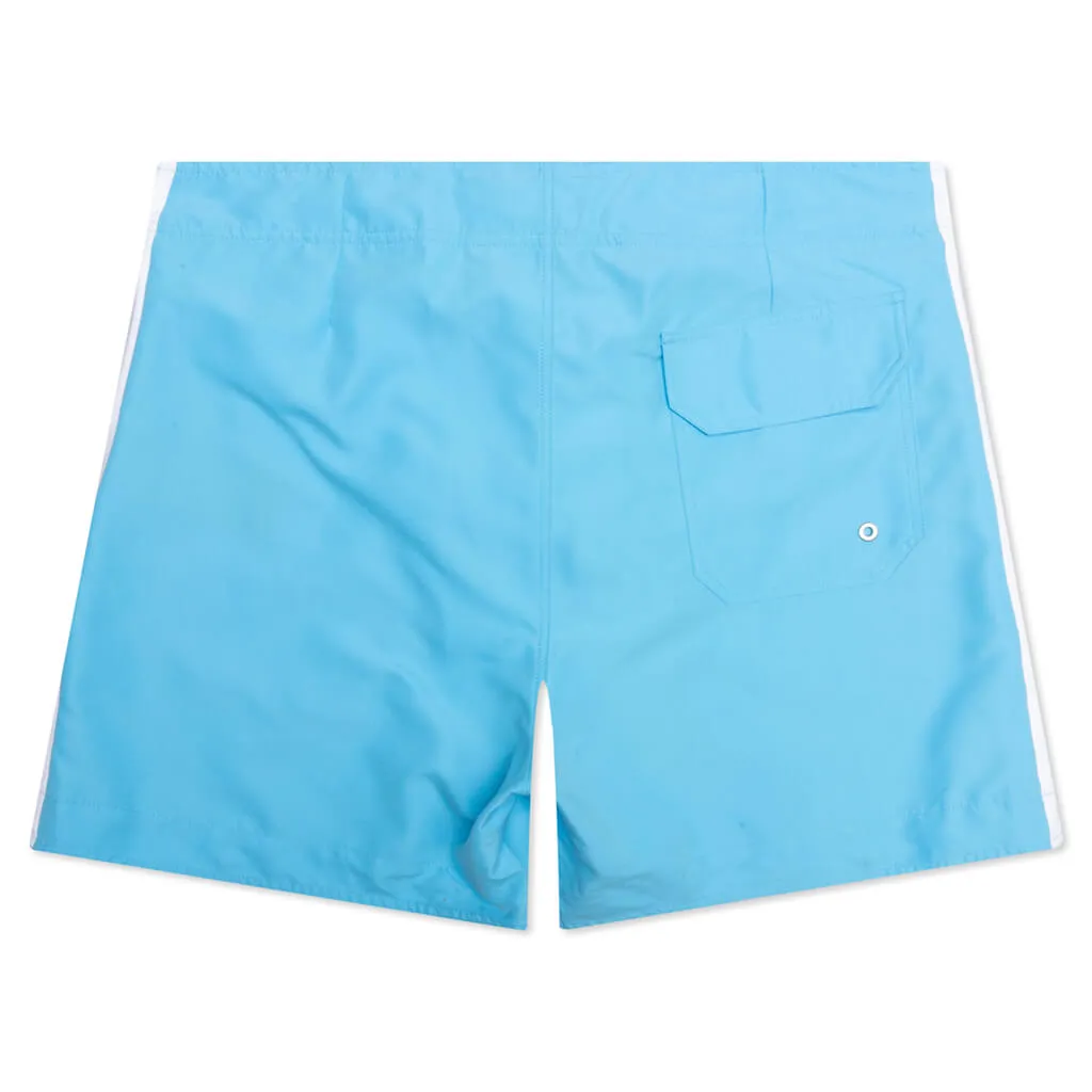 Monogram Swimshort - Light Blue/White